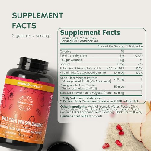 Botella frontal Primal Harvest gominolas acv para inmunidad digestión