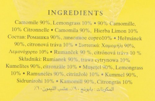 Infusión caliente listo para beber Ahmad Tea manzanilla y hierba limón