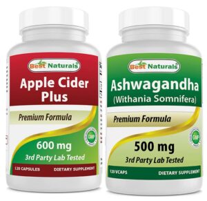 Botella Best Naturals vinagre de manzana plus y ashwagandha