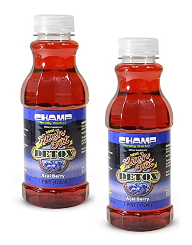 Champ Flush Out bebida detox sabor baya acai botella