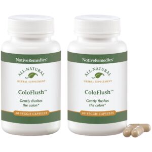 Native Remedies ColoFlush paquete doble vista frontal Native Remedies ColoFlush paquete doble vista frontal