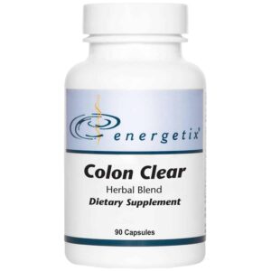 Frasco de suplemento herbal Colon Clear 90 cápsulas