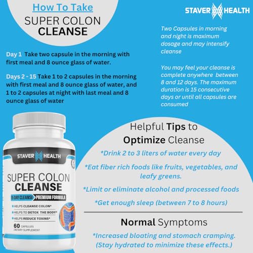 Pastillas para colon y desintoxicante Staver Health