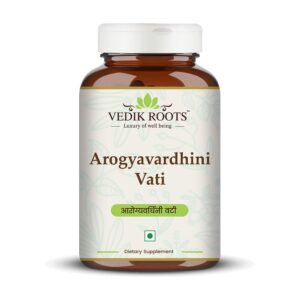 Vedikroots Arogyavardhini Vati bottle label