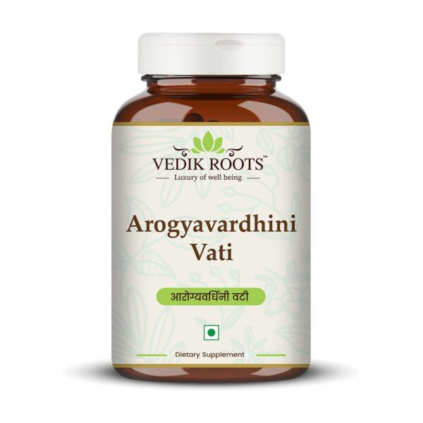 Vedikroots Arogyavardhini Vati bottle label