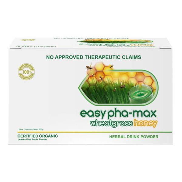 easy pha-max trigo verde orgánico con polvo de miel sobres