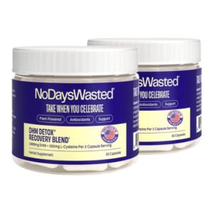 Frasco No Days Wasted DHM Detox 120 cápsulas para recuperación