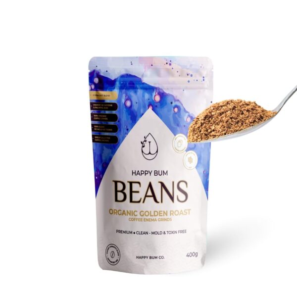 happy bum café orgánico enema golden roast detox colon