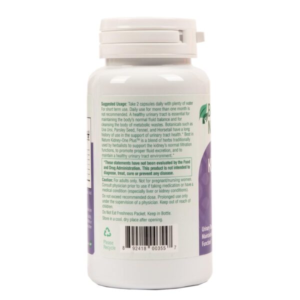 Suplemento Best in Nature con hierbas para limpieza de riñones