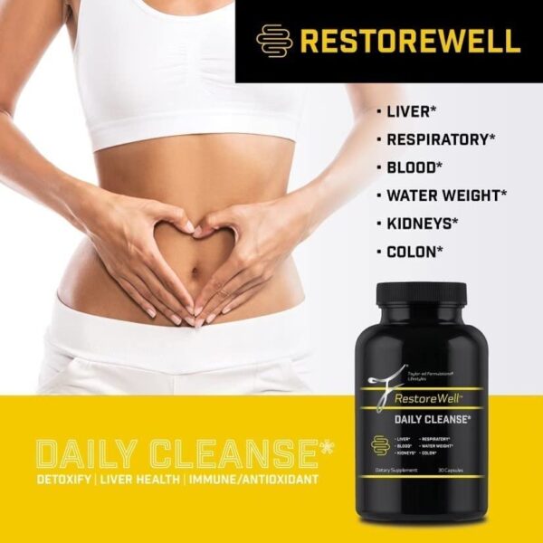 Cuidado natural para sangre y riñones RestoreWell Daily Cleanse