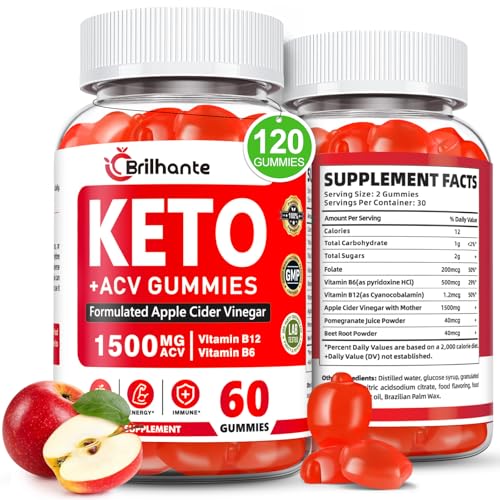 Paquete de gomitas keto de vinagre de manzana Brilhante