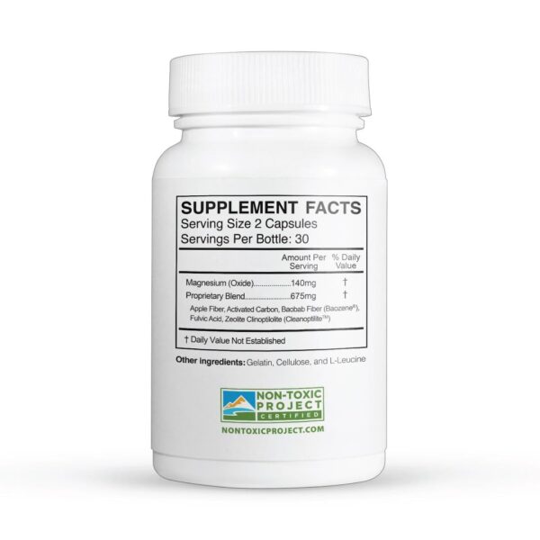 Suplemento de carbón activado TrueCarbonCleanse con certificado no tóxico