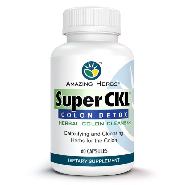 Amazing Herbs Super CKL colon detox limpiador natural 60 cápsulas