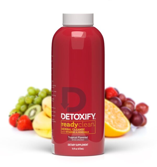 Detoxify Ready Clean bebida detox herbal tropical 16 oz