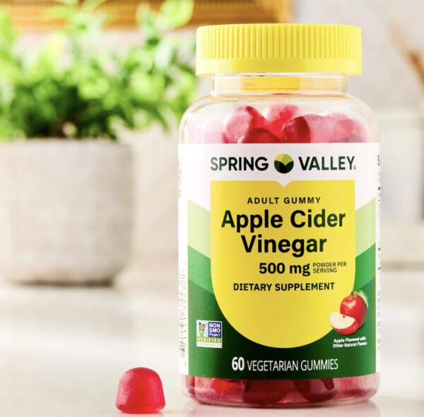 Empaque gomitas vinagre sidra manzana vegetarianas