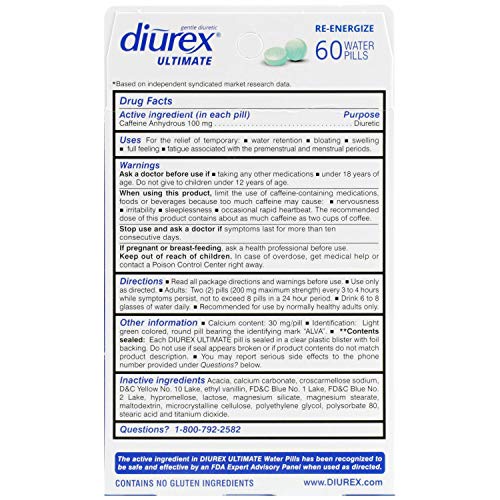 Diurex ultimate paquete doble 60 tabletas diurético máximo
