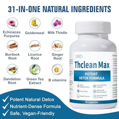 Suplemento natural detox ZOXY ThcleanMax para hígado y riñón