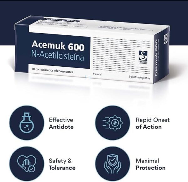 Tabletas Acemuk Napoyo salud respiratoria e hígado