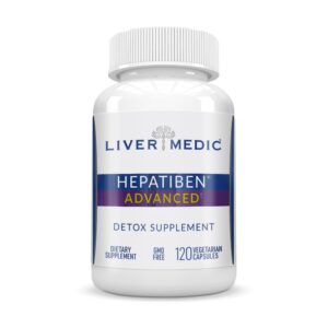 Frasco de Hepatiben suplemento para hígado 120 cápsulas