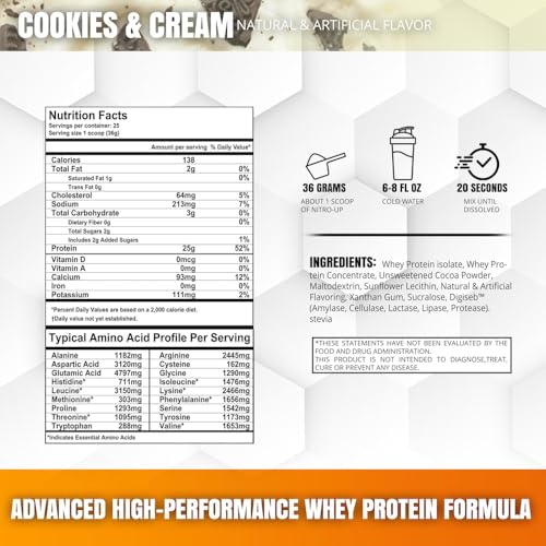 MUSCLEOLOGY Nitro-Up proteína para crecimiento muscular 2 lb