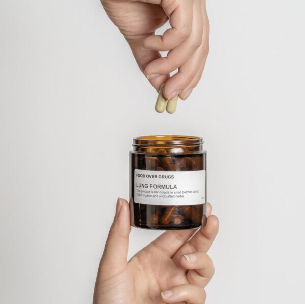 Pulmonar fórmula natural Food Over Drugs para bienestar