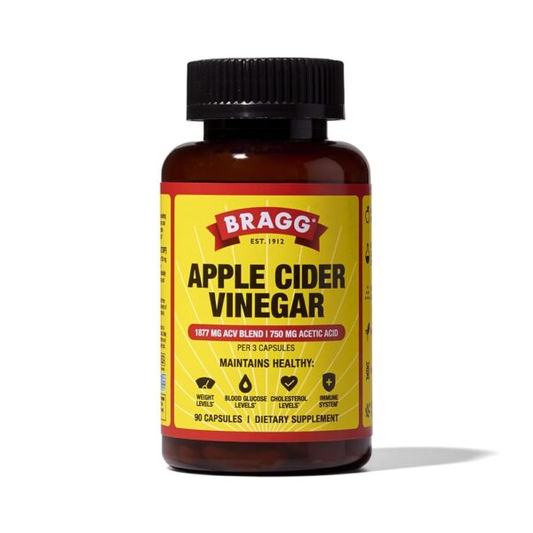 Cápsulas de Vinagre de Sidra de Manzana Bragg con Vitamina D y Zinc
