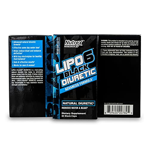 Lipo 6 Black frasco con cápsulas diuréticas Nutrex Research