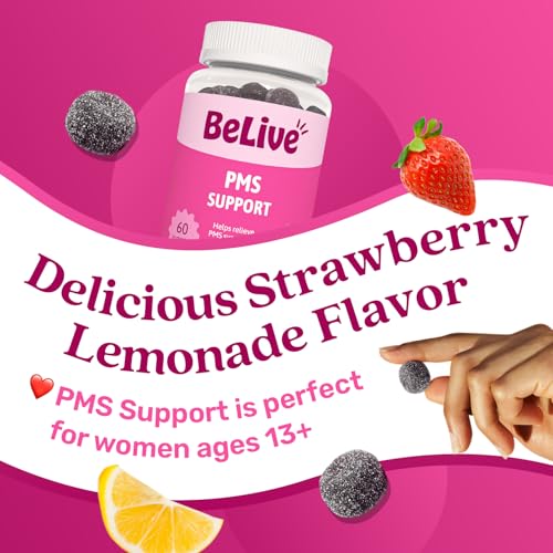 Detalle gomitas BeLive para alivio de síntomas PMS