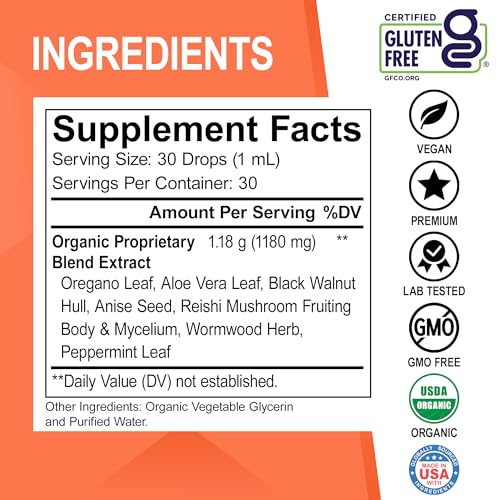 Gotas y cápsulas para limpieza de cándida