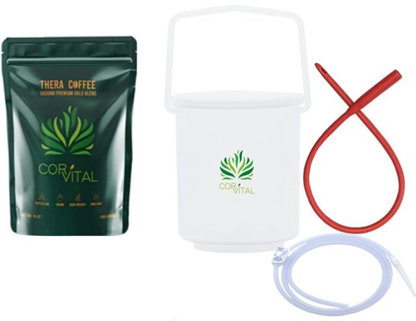 Kit enema de café Cor-Vital para limpieza de colon detox