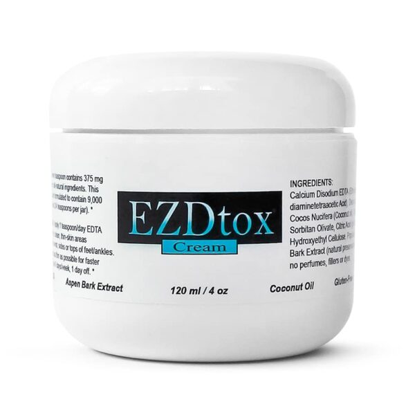 Tarro de crema detox EZDtox 4 oz para eliminación de metales pesados