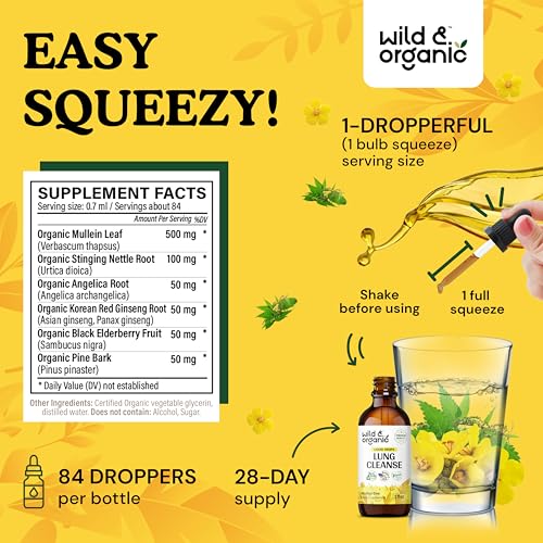 Extracto de hoja de gordolobo Wild & Organic detox pulmonar