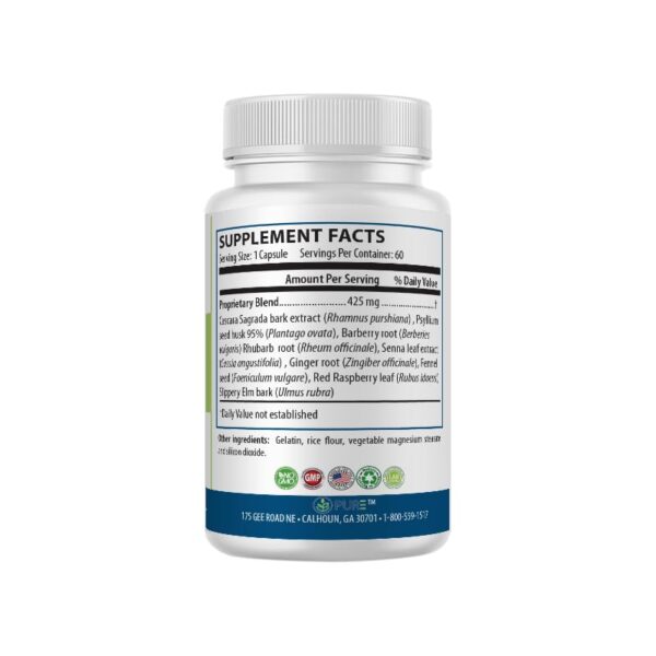 Etiqueta frontal PURE con ingredientes