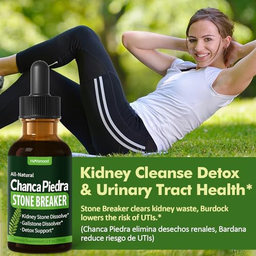 Vista lateral botella gotas Herbmood Chanca Piedra