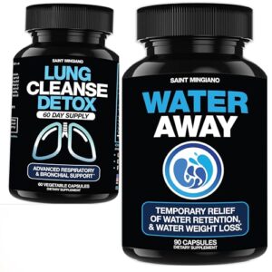 Frasco Water Away 90 cápsulas diurético y detox pulmonar