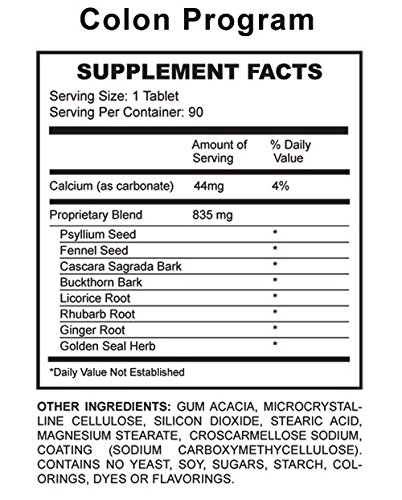 Frasco de tabletas Programa Colon Pure Body Instituto para limpieza intestinal