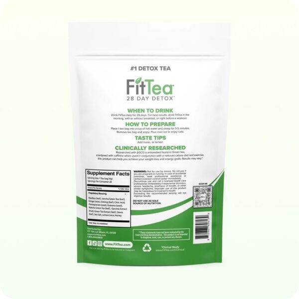 FitTea té detox para hombres y mujeres en caja 28 días