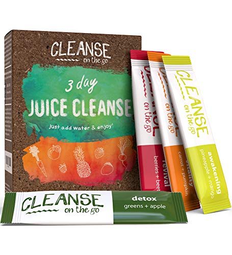 Caja limpieza jugos 3 días CLEANSE on the go 21 paquetes