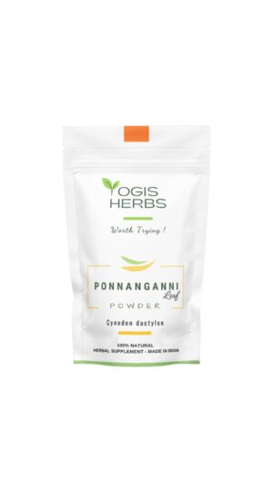 Polvo de hojas Ponnanganni YOGIS HERBS para salud ocular y piel