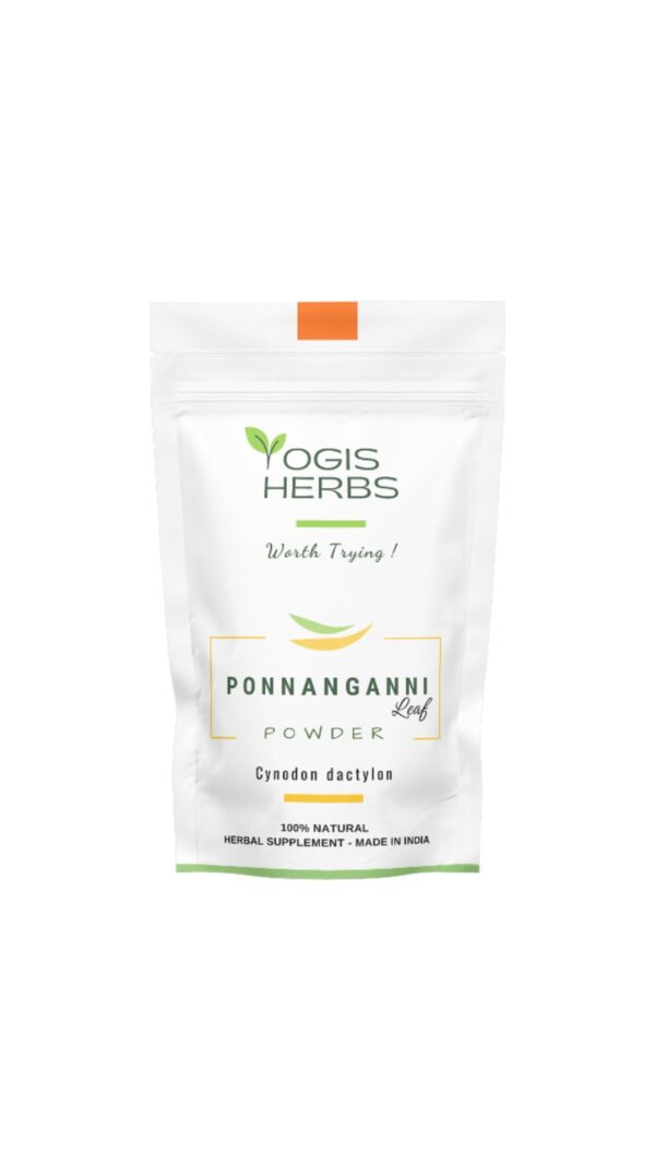 Polvo de hojas Ponnanganni YOGIS HERBS para salud ocular y piel