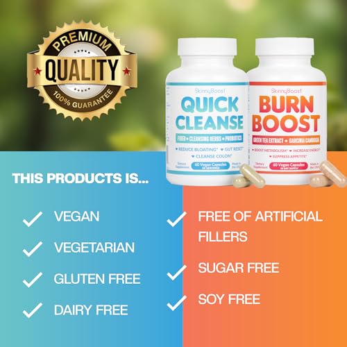 Vista superior cápsulas detox SkinnyBoost 60 unidades