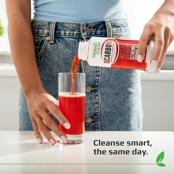 Bebida Herbal Clean detox QCarbo16 sabor uva vista lateral