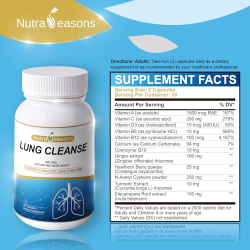 Caja NutraSeasons limpieza pulmonar con 12 ingredientes puros