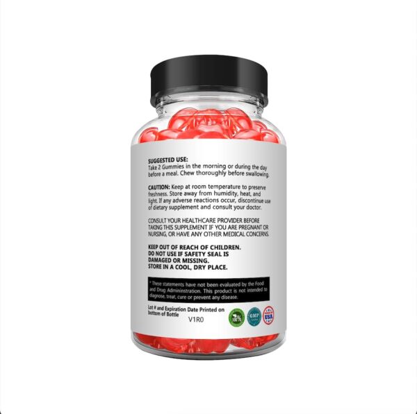 Etiqueta frontal gomitas keto vinagre sidra manzana