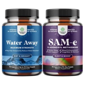 Píldoras diuréticas herbales Bundle de Agua Away