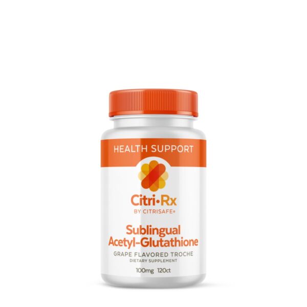 Frasco CitriRx Acetil Glutatión sublingual 100mg sabor uva