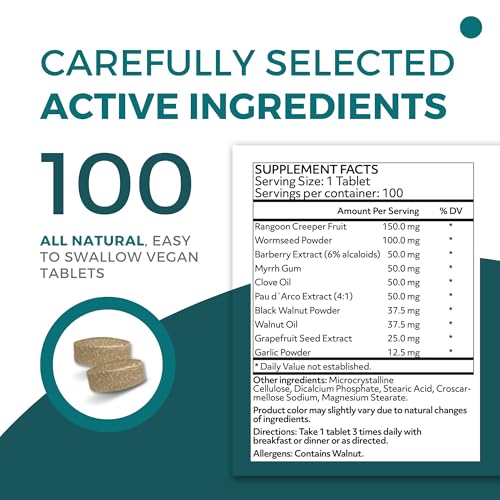 Detalle tabletas ParaProteX limpieza y detox intestinal