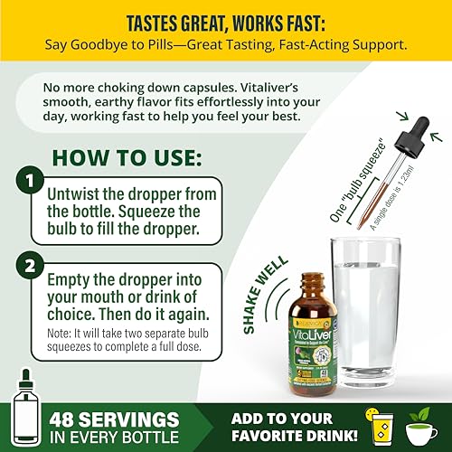 Set Cleanse Drops y Vitaliver para soporte hepático renal