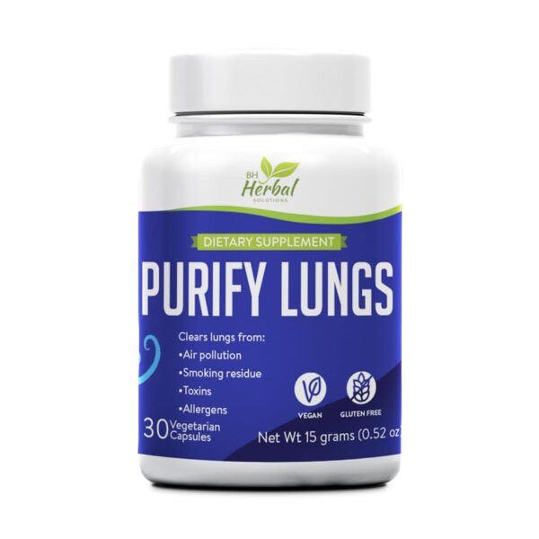 Purify Lungs suplemento natural limpieza y desintoxicación pulmonar