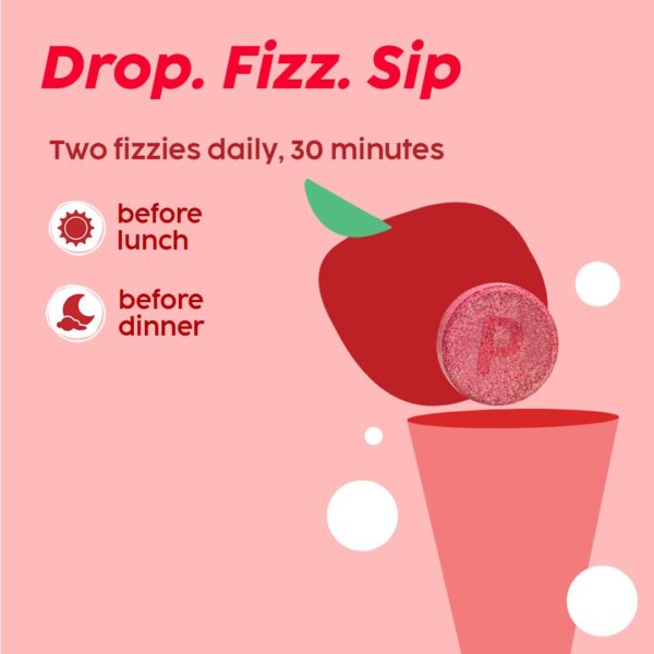 Efecto efervescente natural de vinagre de sidra de manzana PLIX